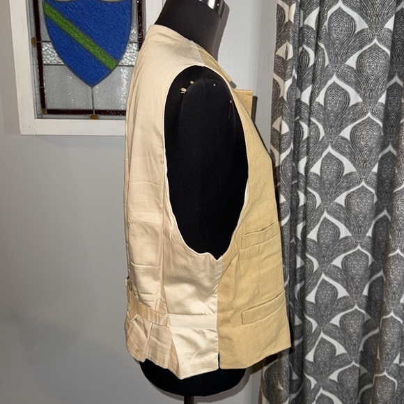 Polo Ralph Lauren Vintage Linen/ Cotton Blend Vest SZ Large - Picture 6 of 9